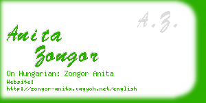 anita zongor business card